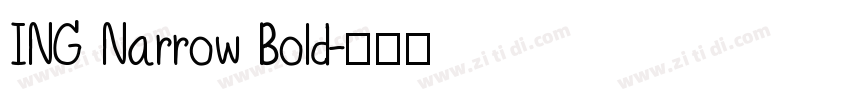 ING Narrow Bold字体转换
